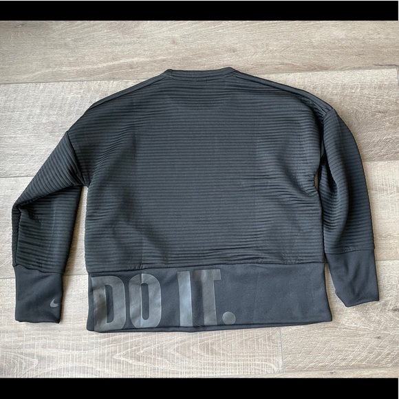 Nike Dri-Fit Ribbed Pullover in Black Size Small - Picture 3 of 4